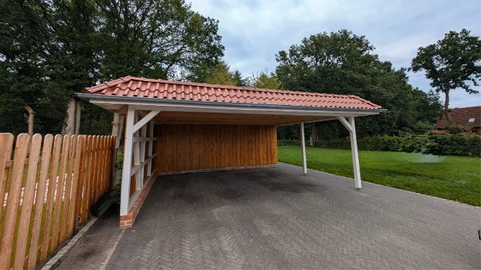 Holzfachwerk-Carport 2